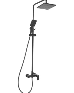 Set doccia con miscelatore e soffione a pioggia CATAGENA Nero