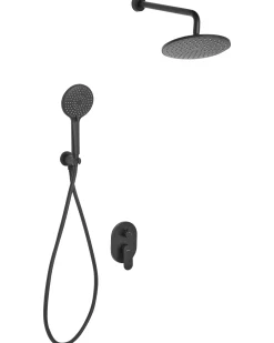 Set doccia da incasso con soffione a pioggia TINGUIRIRICA Nero