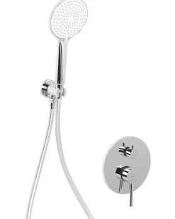 Set doccia da incasso con soffione a pioggia PUELO Argento