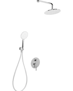Set doccia da incasso con soffione a pioggia PUELO Argento