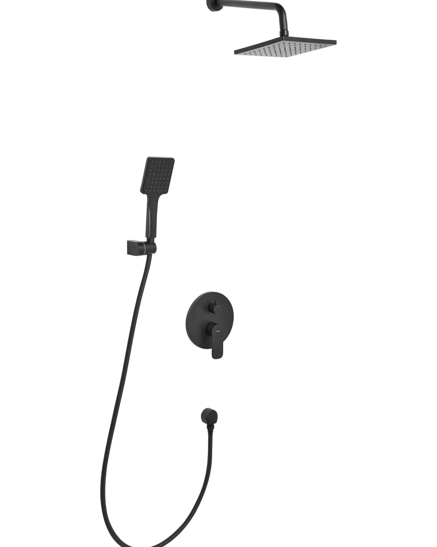 Set doccia da incasso con soffione a pioggia GUARATUBA Nero
