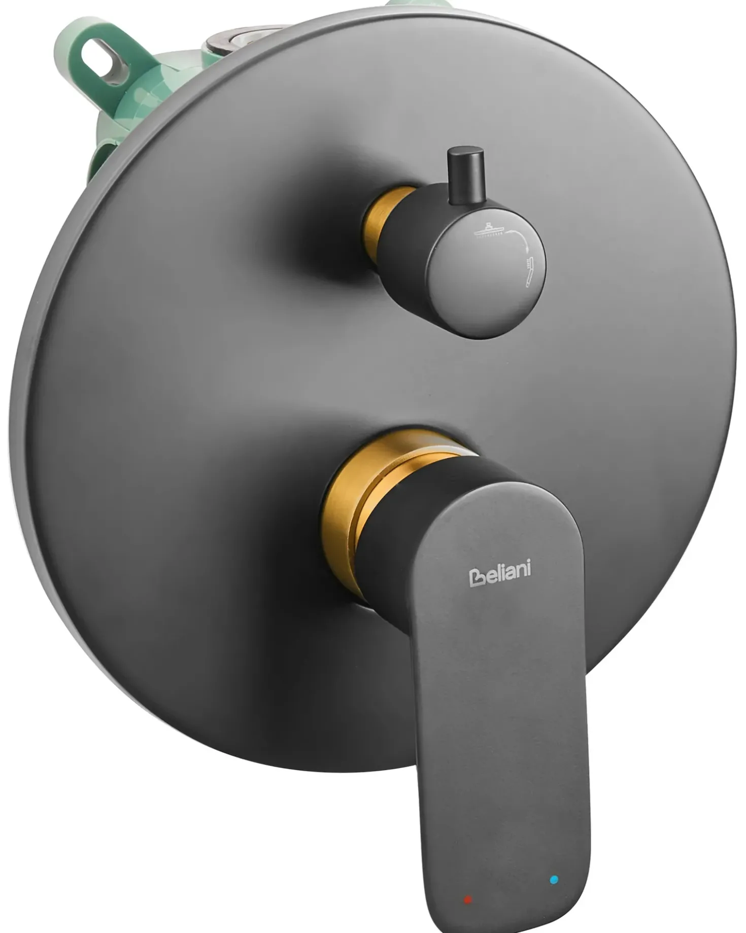 Set doccia da incasso con soffione a pioggia GUARATUBA Nero