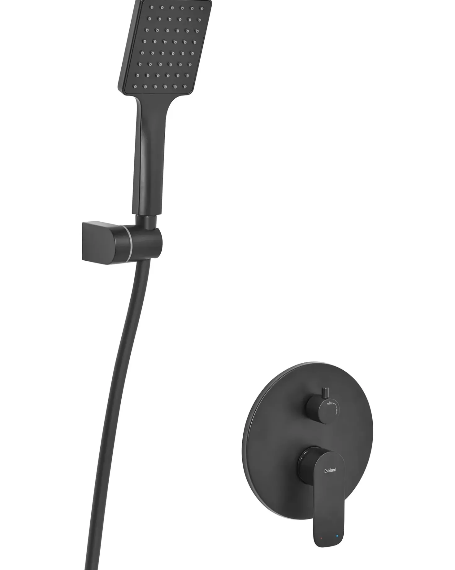 Set doccia da incasso con soffione a pioggia GUARATUBA Nero