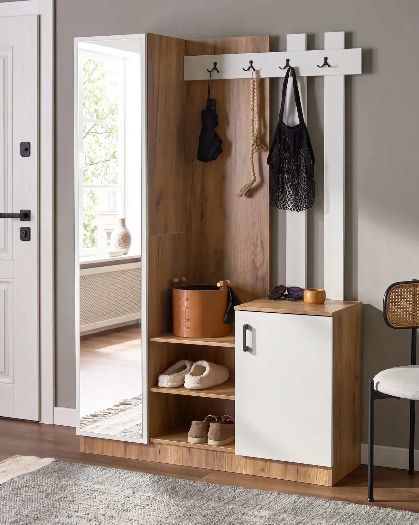 Set per corridoio BELLINGEN Marrone chiaro/Bianco