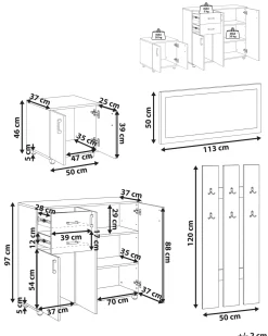Set per corridoio BURRA Bianco