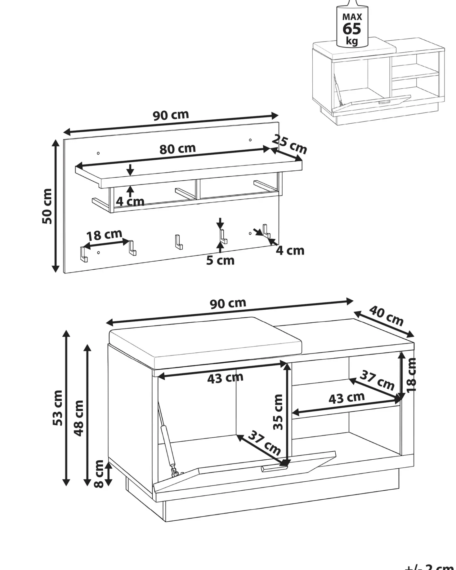 Set per corridoio COROWA Bianco