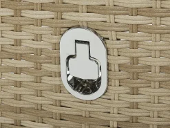 Set salotto da giardino con tavolo e pouf 2 posti PONZA Rattan sintetico (PE) Beige