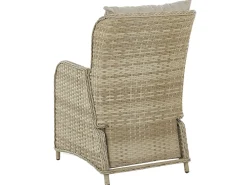 Set salotto da giardino con tavolo e pouf 2 posti PONZA Rattan sintetico (PE) Beige
