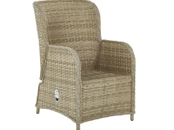 Set salotto da giardino con tavolo e pouf 2 posti PONZA Rattan sintetico (PE) Beige