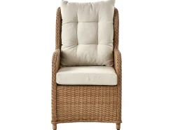Set salotto da giardino con tavolo e pouf 2 posti PONZA Rattan sintetico (PE) Marrone