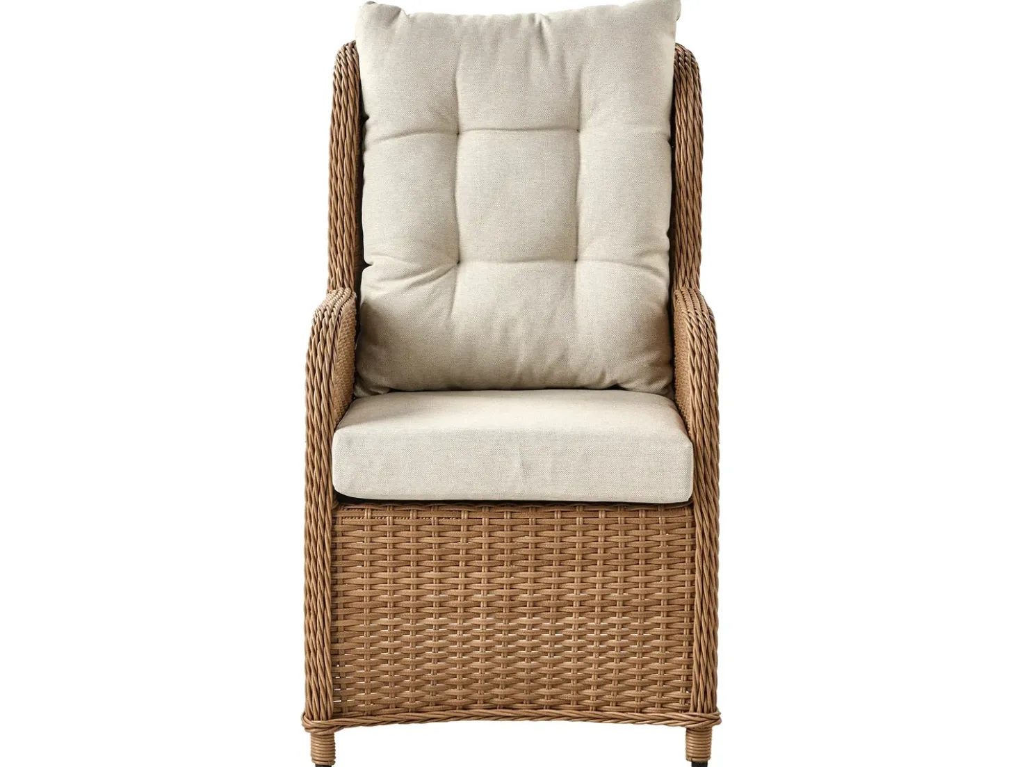 Set salotto da giardino con tavolo e pouf 2 posti PONZA Rattan sintetico (PE) Marrone