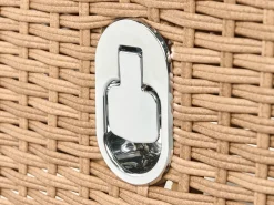 Set salotto da giardino con tavolo e pouf 2 posti PONZA Rattan sintetico (PE) Marrone