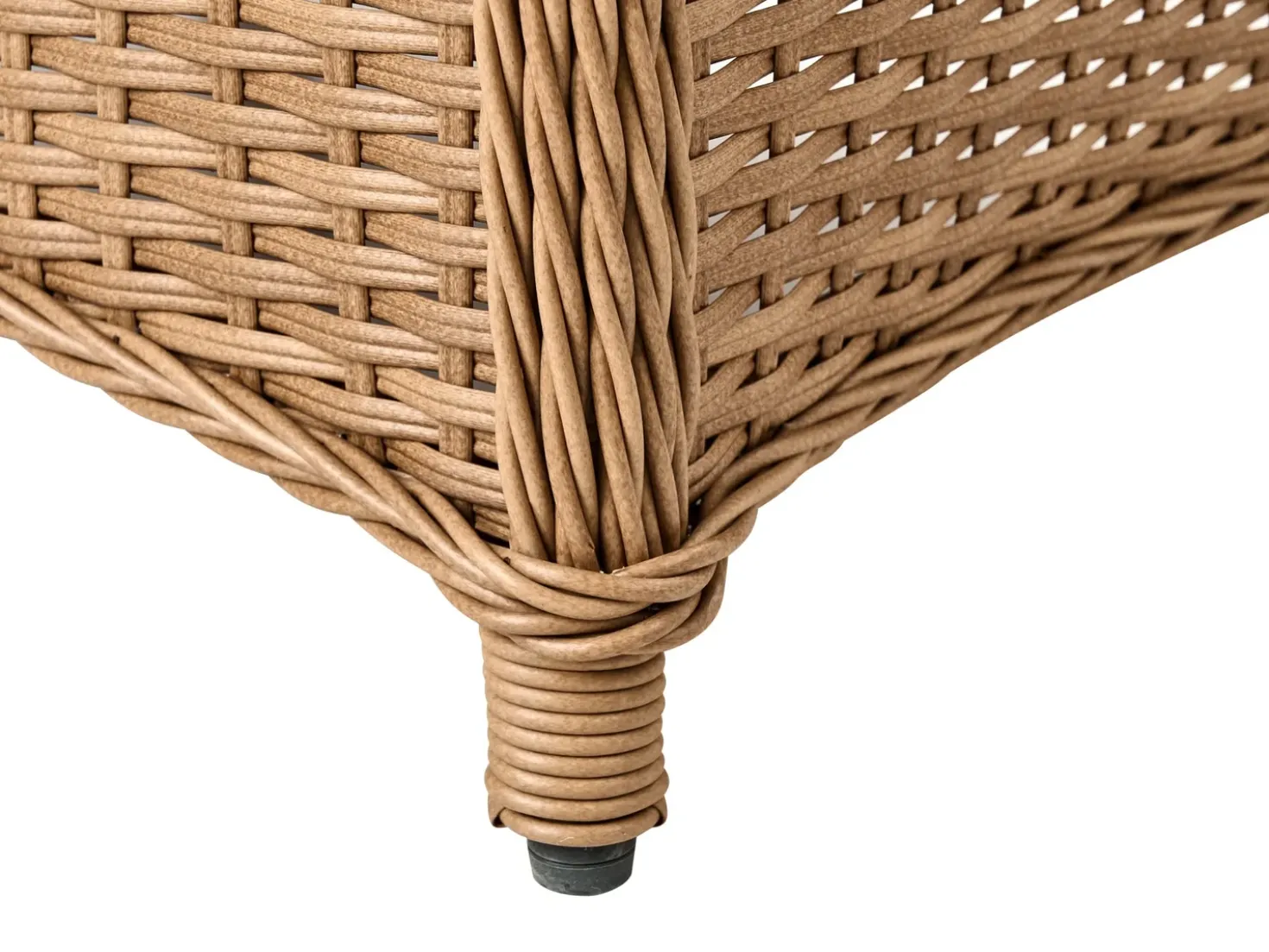 Set salotto da giardino con tavolo e pouf 2 posti PONZA Rattan sintetico (PE) Marrone
