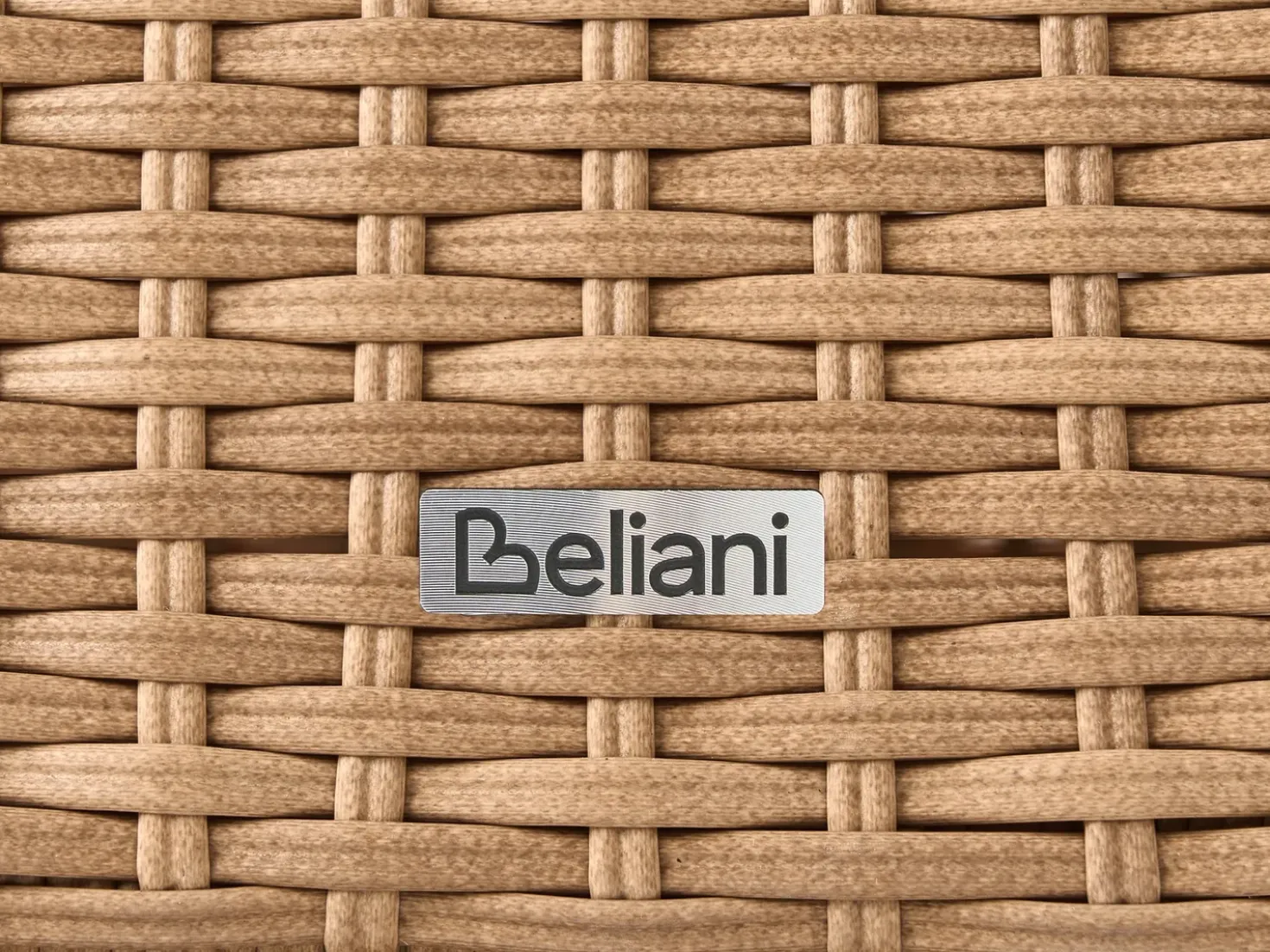 Set salotto da giardino con tavolo e pouf 2 posti PONZA Rattan sintetico (PE) Marrone