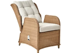 Set salotto da giardino con tavolo e pouf 2 posti PONZA Rattan sintetico (PE) Marrone