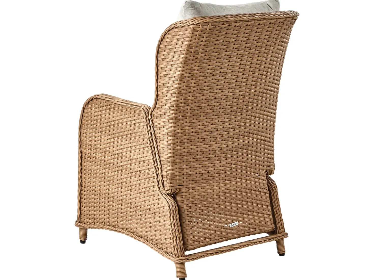 Set salotto da giardino con tavolo e pouf 2 posti PONZA Rattan sintetico (PE) Marrone