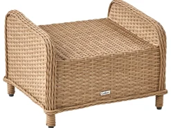Set salotto da giardino con tavolo e pouf 2 posti PONZA Rattan sintetico (PE) Marrone