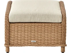 Set salotto da giardino con tavolo e pouf 2 posti PONZA Rattan sintetico (PE) Marrone