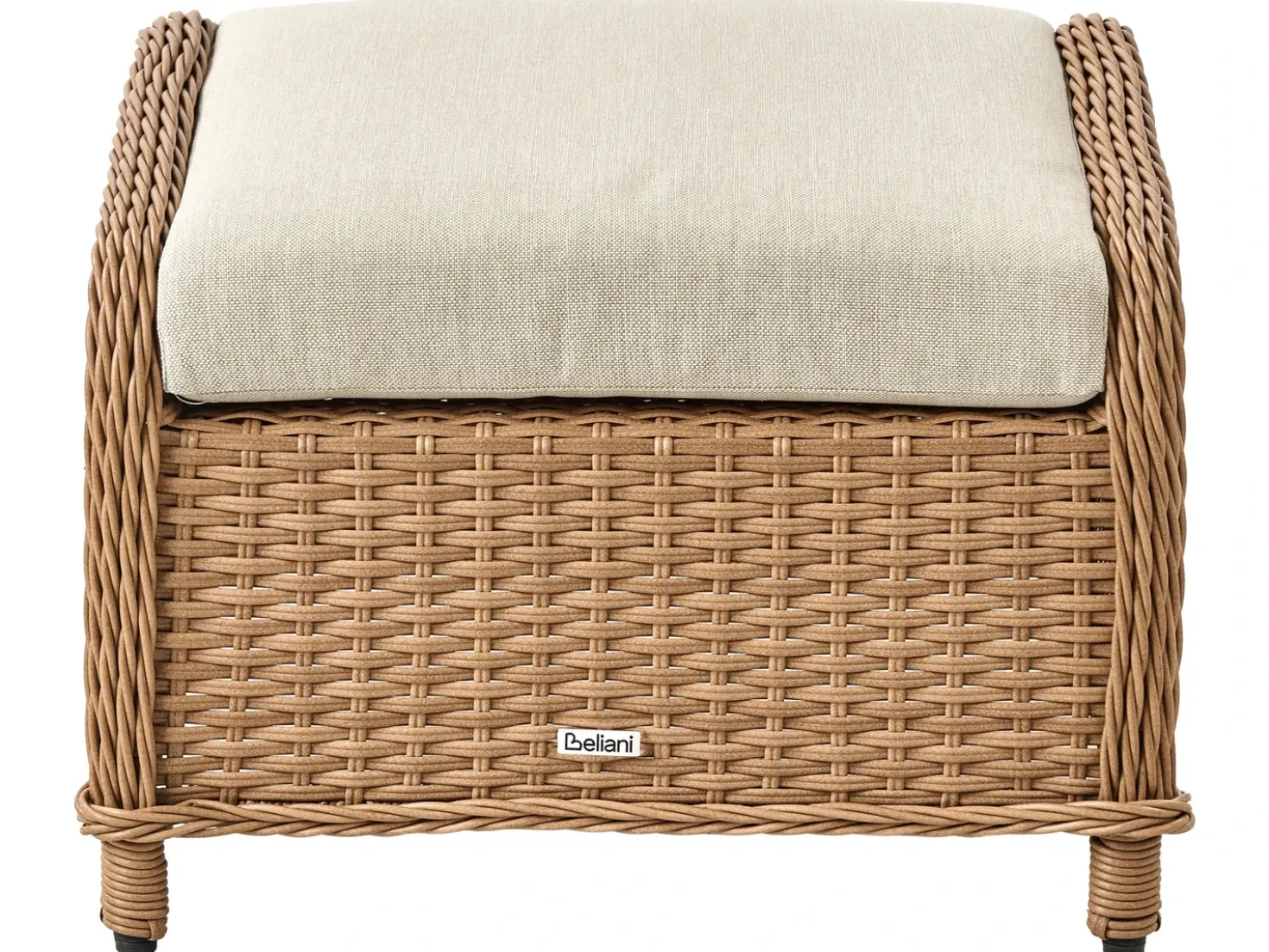 Set salotto da giardino con tavolo e pouf 2 posti PONZA Rattan sintetico (PE) Marrone