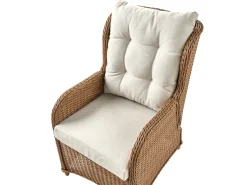Set salotto da giardino con tavolo e pouf 2 posti PONZA Rattan sintetico (PE) Marrone