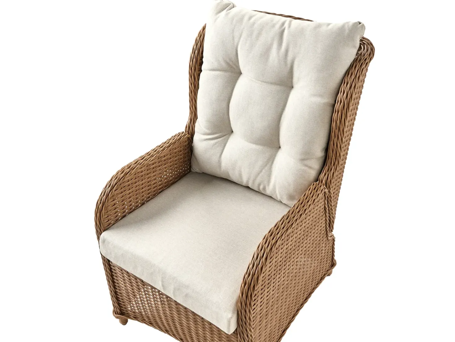 Set salotto da giardino con tavolo e pouf 2 posti PONZA Rattan sintetico (PE) Marrone