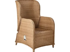 Set salotto da giardino con tavolo e pouf 2 posti PONZA Rattan sintetico (PE) Marrone