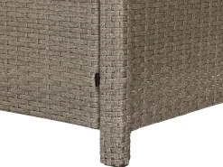 Set salotto da giardino con tavolo e pouf 5 posti FONTI con cuscini Rattan sintetico (PE) Tortora