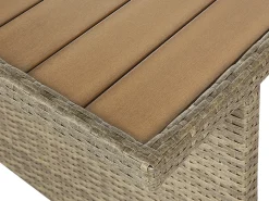 Set salotto da giardino con tavolo e pouf 5 posti FONTI con cuscini Rattan sintetico (PE) Marrone