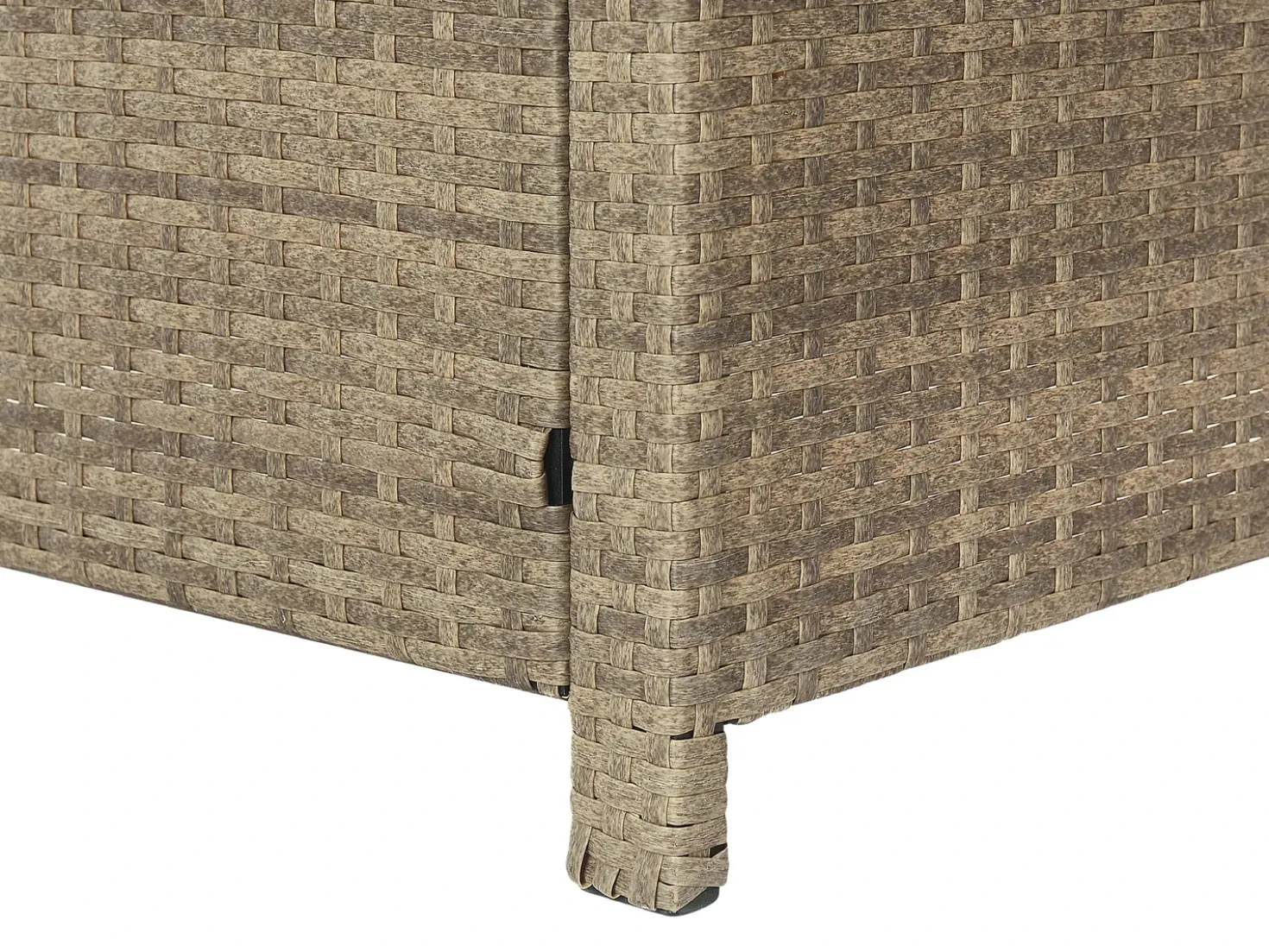 Set salotto da giardino con tavolo e pouf 5 posti FONTI con cuscini Rattan sintetico (PE) Marrone