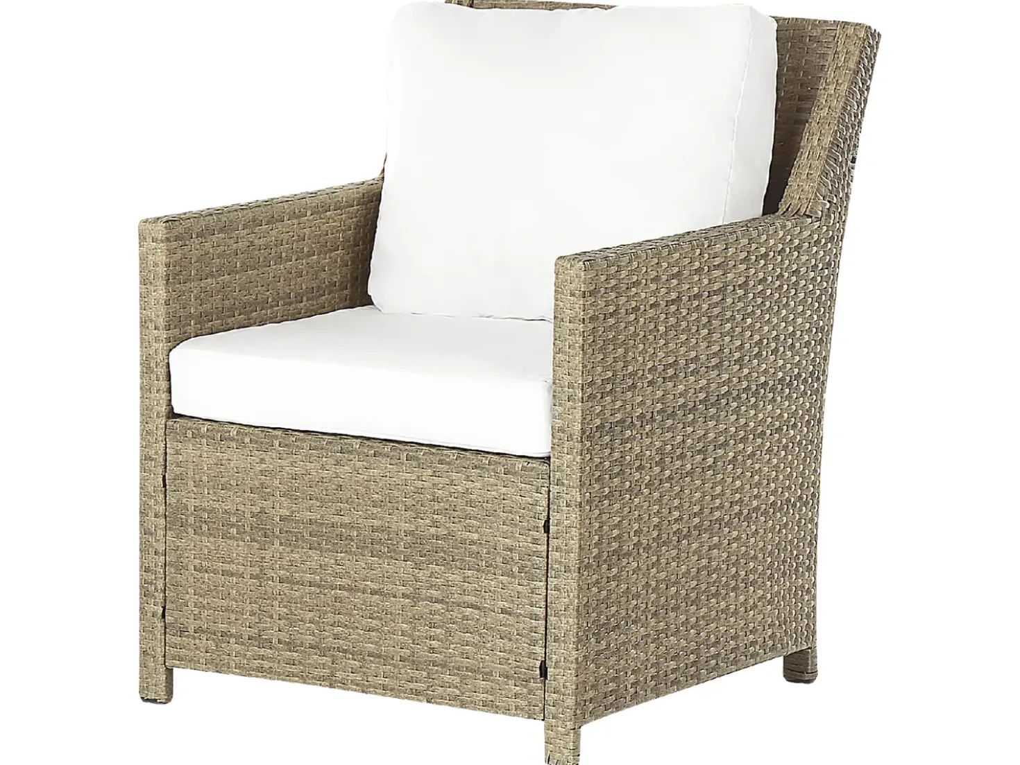 Set salotto da giardino con tavolo e pouf 5 posti FONTI con cuscini Rattan sintetico (PE) Marrone