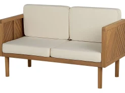 Set salotto da giardino con tavolo e pouf 5 posti BARATTI Legno d'acacia Marrone