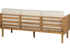 Set salotto da giardino con tavolo e pouf 5 posti BARATTI Legno d'acacia Marrone