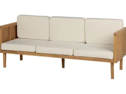 Set salotto da giardino con tavolo e pouf 5 posti BARATTI Legno d'acacia Marrone