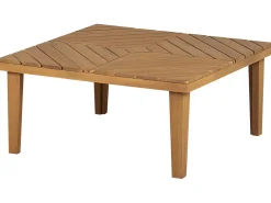 Set salotto da giardino con tavolo e pouf 5 posti BARATTI Legno d'acacia Marrone