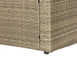 Set salotto da giardino con tavolo e pouf 5 posti BARDI con cuscini Rattan sintetico (PE) Marrone