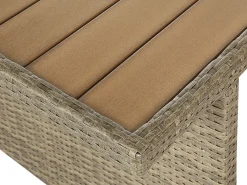 Set salotto da giardino con tavolo e pouf 5 posti BARDI con cuscini Rattan sintetico (PE) Marrone