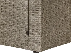 Set salotto da giardino con tavolo e pouf 5 posti BARDI con cuscini Rattan sintetico (PE) Tortora