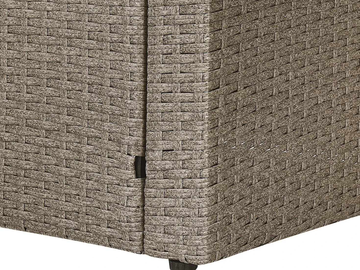 Set salotto da giardino con tavolo e pouf 5 posti BARDI con cuscini Rattan sintetico (PE) Tortora