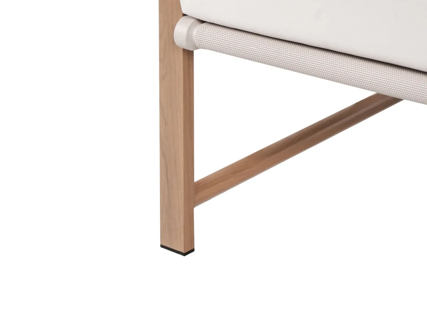 Set salotto da giardino con tavolo e pouf 5 posti NOLA Metallo Beige chiaro