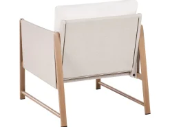 Set salotto da giardino con tavolo e pouf 5 posti NOLA Metallo Beige chiaro