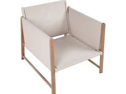 Set salotto da giardino con tavolo e pouf 5 posti NOLA Metallo Beige chiaro