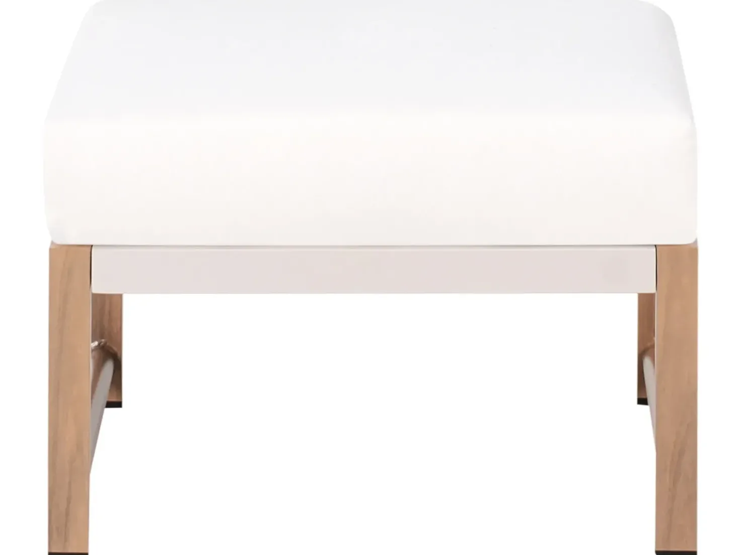 Set salotto da giardino con tavolo e pouf 5 posti NOLA Metallo Beige chiaro
