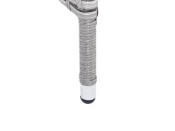 Set salotto da giardino con tavolo e pouf 9 posti LACONA Lato destro Rattan sintetico (PE) Grigio chiaro