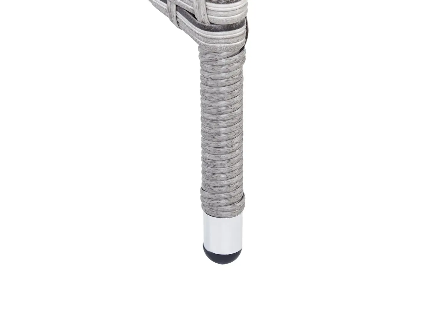 Set salotto da giardino con tavolo e pouf 9 posti LACONA Lato destro Rattan sintetico (PE) Grigio chiaro