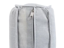 Set salotto da giardino con tavolo e pouf 9 posti LACONA Lato destro Rattan sintetico (PE) Grigio chiaro
