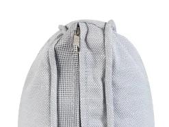 Set salotto da giardino con tavolo e pouf 9 posti LACONA Lato destro Rattan sintetico (PE) Grigio chiaro