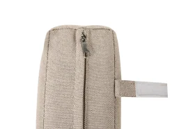 Set salotto da giardino con tavolo e pouf 2 posti NOCI Modulare Metallo Beige