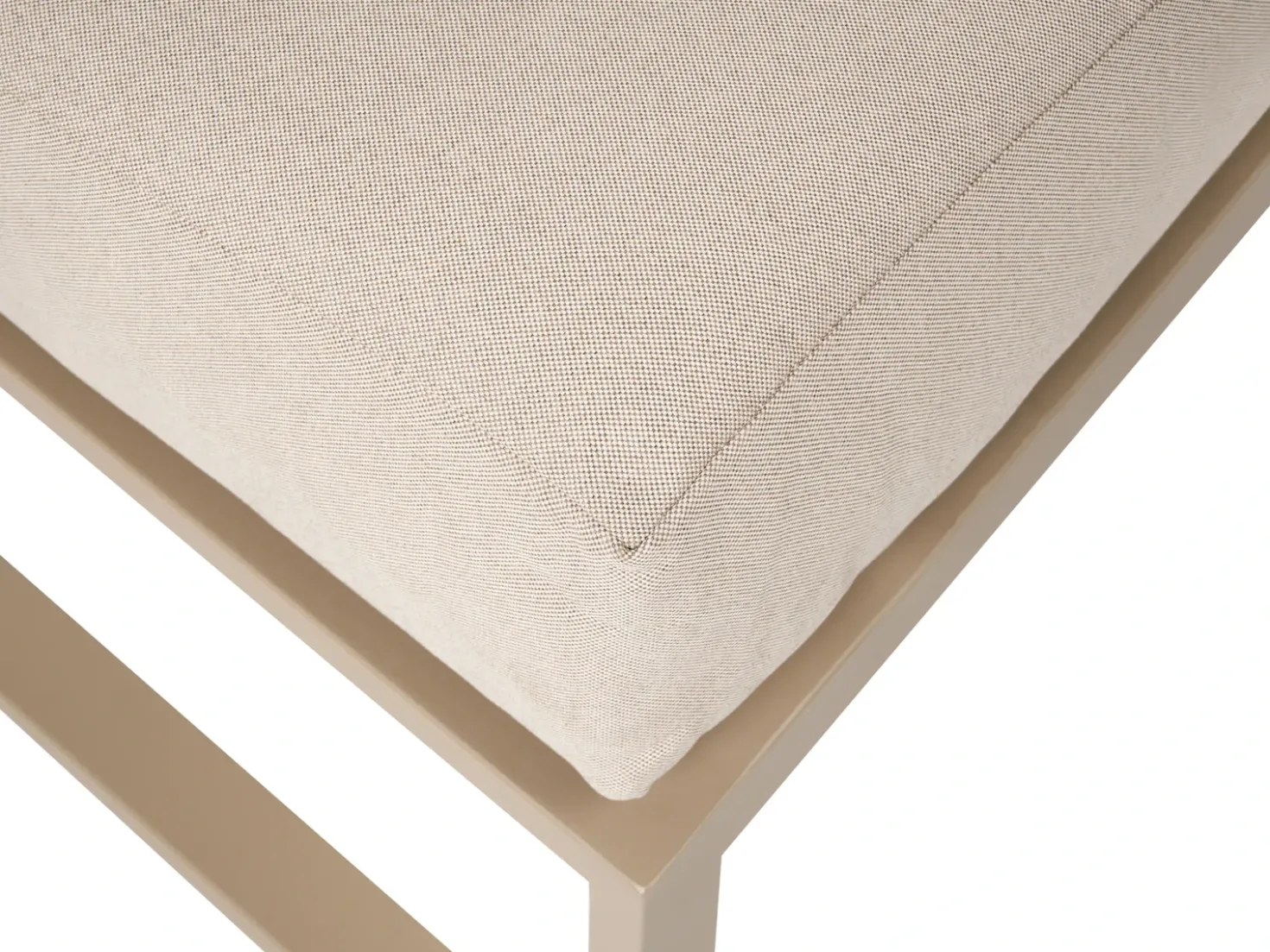 Set salotto da giardino con tavolo e pouf 2 posti NOCI Modulare Metallo Beige