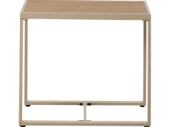 Set salotto da giardino con tavolo e pouf 2 posti NOCI Modulare Metallo Beige