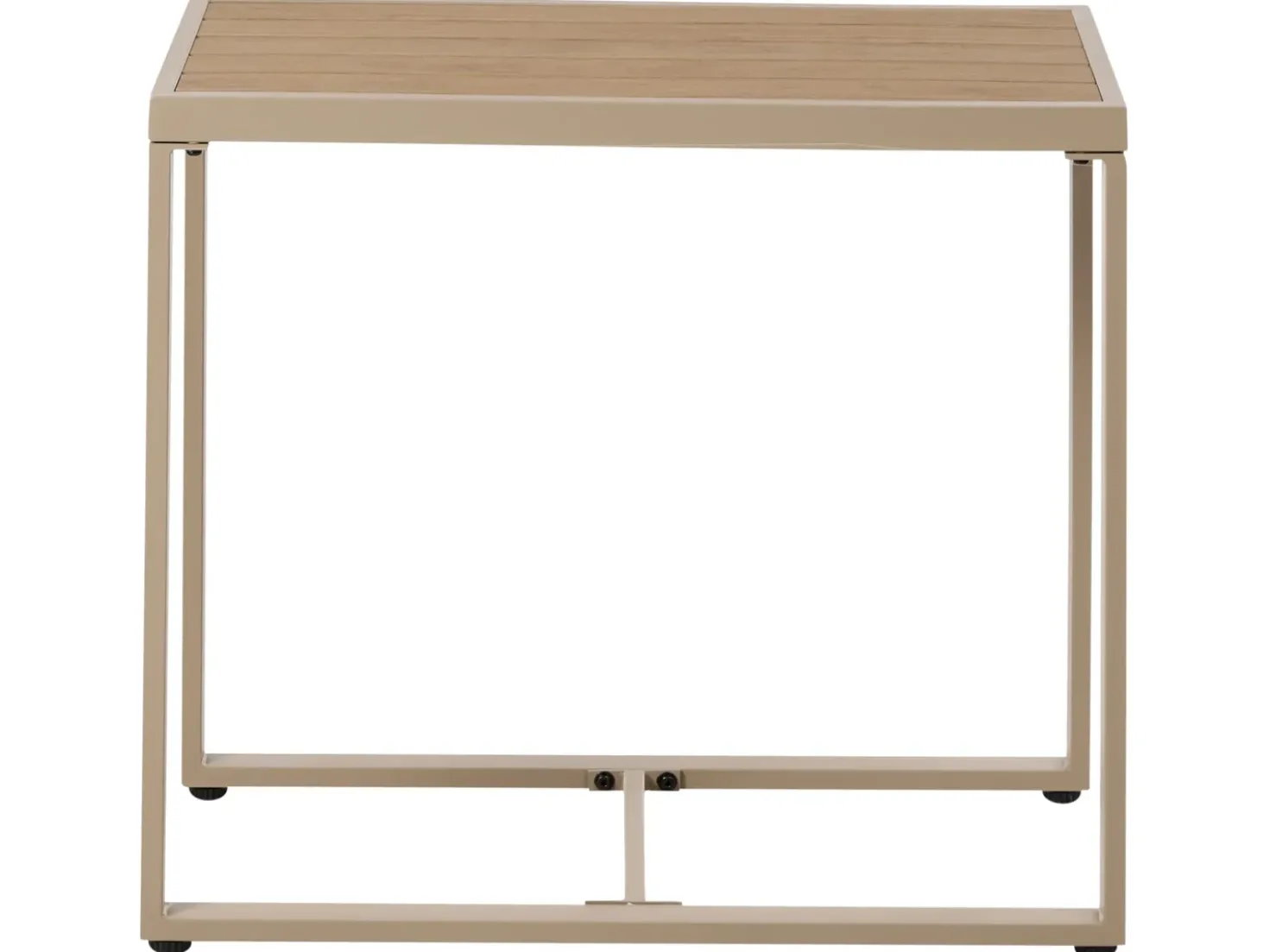 Set salotto da giardino con tavolo e pouf 2 posti NOCI Modulare Metallo Beige